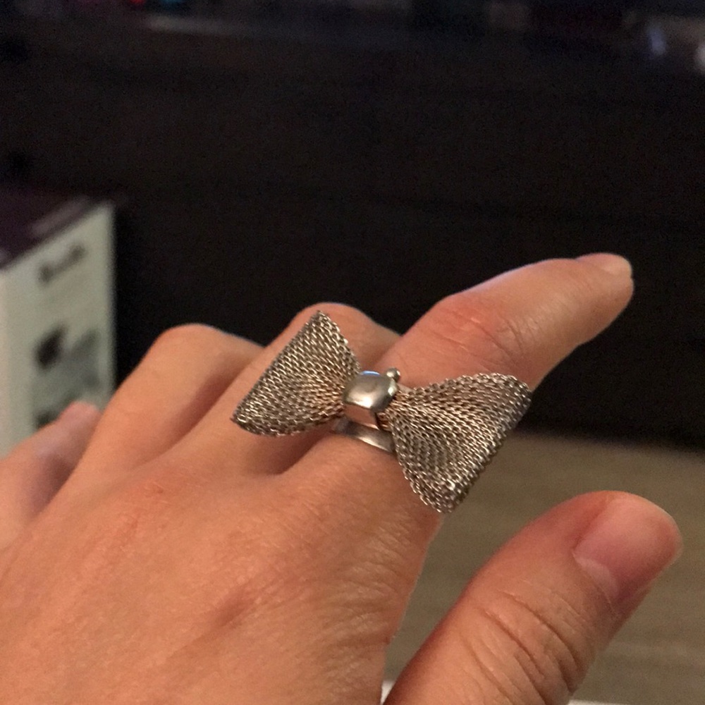 Silver Color Bow Ring